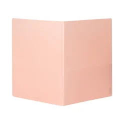 Poppin 2-Pocket Portfolio Folder, Blush/Light Gray (105225)