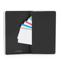 Poppin Soft Cover Notebooks, Medium, Black, 100/Box (105043)