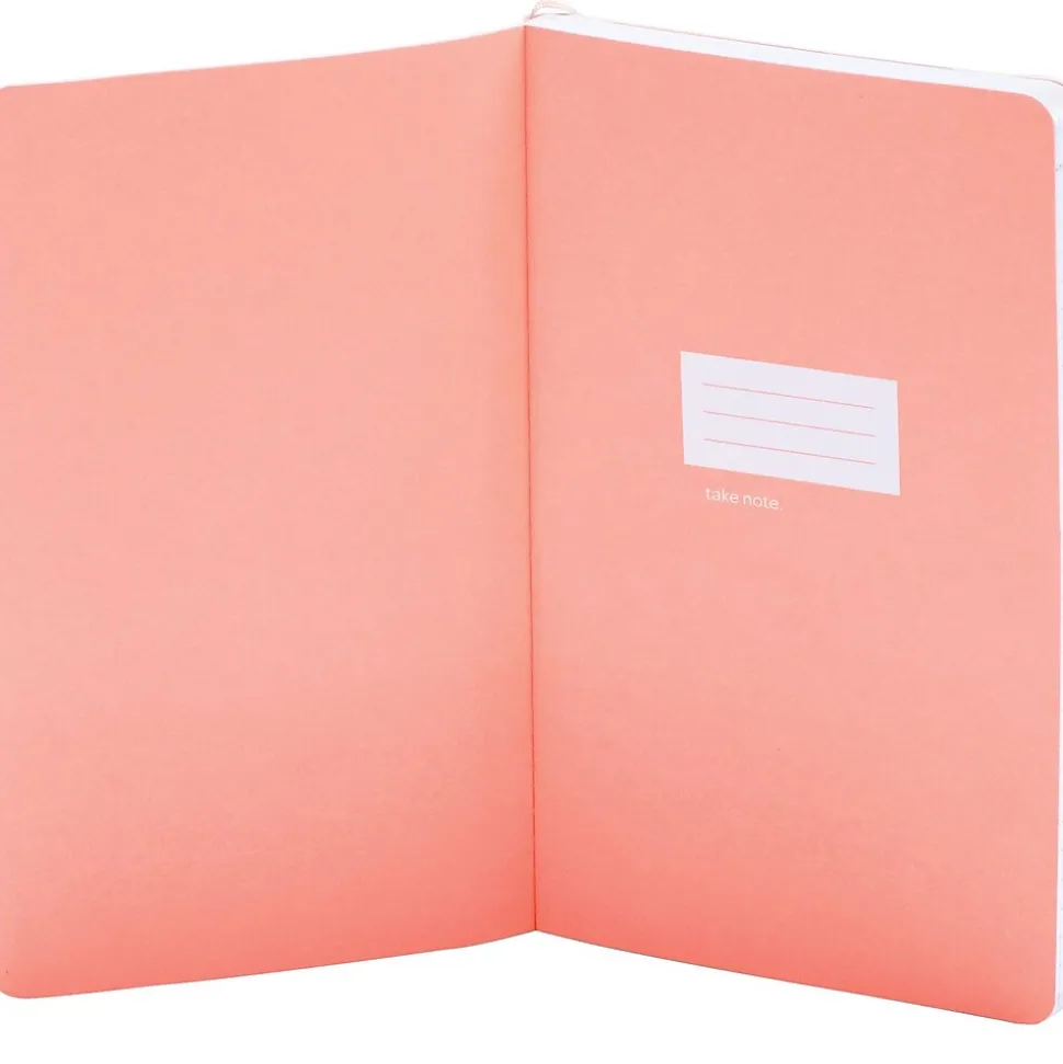 Poppin Soft Cover 1-Subject Pocket Notebook, 5" x 8.25", Narrow Ruled, 96 Sheets, Pink (104451)