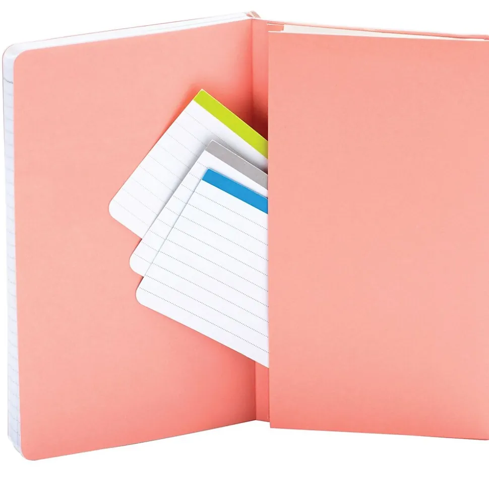 Poppin Soft Cover 1-Subject Pocket Notebook, 5" x 8.25", Narrow Ruled, 96 Sheets, Pink (104451)