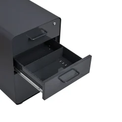 Poppin Stow 3 Drawer Vertical File, Charcoal, Letter/Legal, 15.75''W (103536)