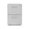 Poppin, Stow 2-Drawer File Cabinet, White & Light Gray (101834)