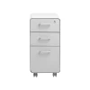Poppin The Sort-It-Out 3-Drawer Mobile Vertical File Cabinet, Letter/Legal Size, Lockable, White/Light Gray (104743)