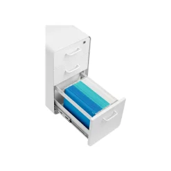 Poppin The Sort-It-Out 3-Drawer Mobile Vertical File Cabinet, Letter/Legal Size, Lockable, 25