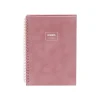 Poppin Velvet Professional Notebooks, 6" x 8.25", Dotted, 40 Sheets, Pink (106161)