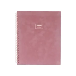 Poppin Velvet 1-Subject Professional Notebooks, 8.25" x 10.25", College Ruled, 40 Sheets, Pink (106158)