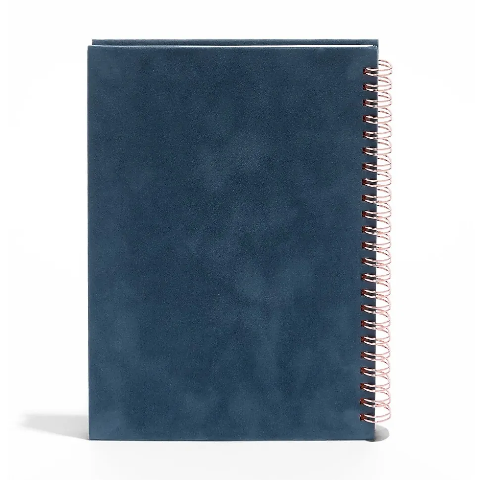 Poppin Velvet 1-Subject Professional Notebooks, 6" x 8.25", Dotted, 40 Sheets, Blue (106162)