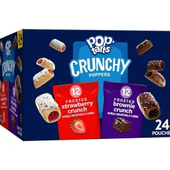 Pop-Tarts Crunchy Poppers Strawberry/Brownie Filled Pastry Bites, 1 oz., 24 Pouches/Carton (KEE29912)