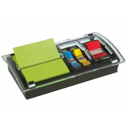 Post-it® Designer Pop-up Notes and Flag Dispenser for 1" and 1/2" Flags and 3" x 3" Notes, Black (DS100)