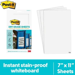 Post-it® Dry Erase Sheets, 7
