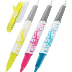 Post-it® Flag + Highlighter & Pen, 150 Flags/Pack, 3 Highlighter Pens/Pack (691-HLP3-BLK)