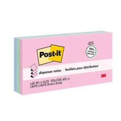 Post-it Greener Recycled Pop-up Notes, 3" x 3", Sweet Sprinkles Collection, 100 Sheet/Pad, 6 Pads/Pack (R330RP-6AP)