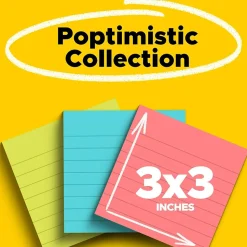 Post-it Notes, 3" x 3", Poptimistic Collection, 50 Sheet/Pad, 3 Pads/Pack (6301)