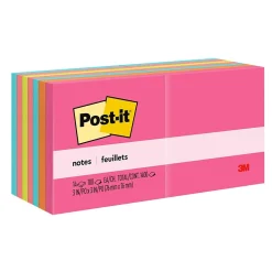 Post-it Notes, 3" x 3", Poptimistic Collection, 100 Sheet/Pad, 14 Pads/Pack (65414AN)