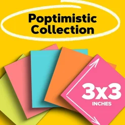 Post-it Notes, 3" x 3", Poptimistic Collection, 100 Sheet/Pad, 14 Pads/Pack (65414AN)