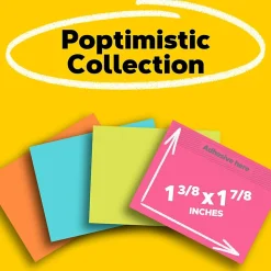 Post-it Notes Value Pack, 1 3/8" x 1 7/8", Poptimistic Collection, 18 Pads/Pack (653-18AU)