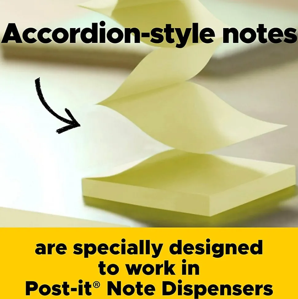 Post-it Pop-up Notes, 3" x 3", Canary Collection, 90 Sheet/Pad, 18 Pads/Pack (R330-18CP)