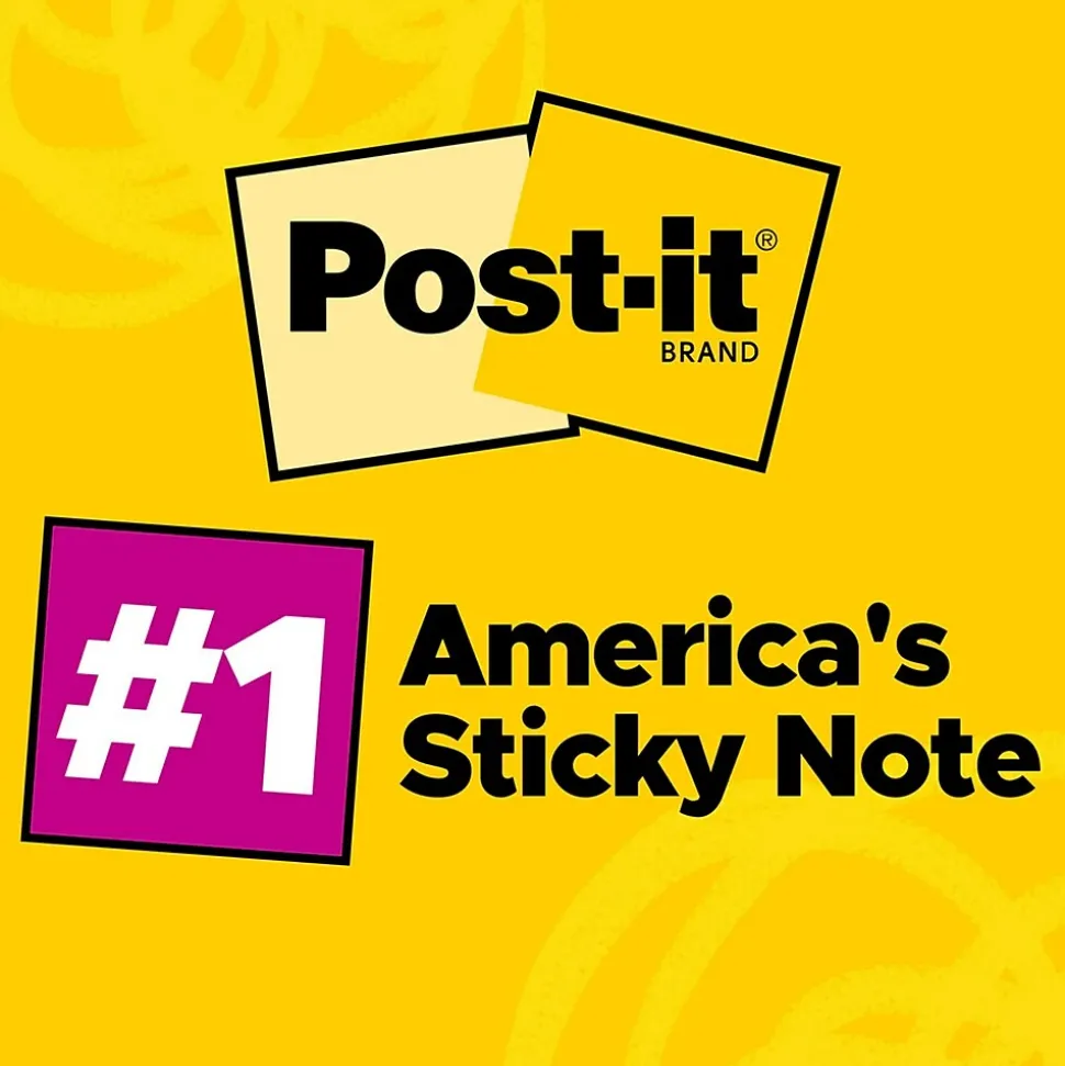 Post-it Pop-up Notes, 3" x 3", Canary Collection, 100 Sheet/Pad, 24 Pads/Pack (R33024VAD)