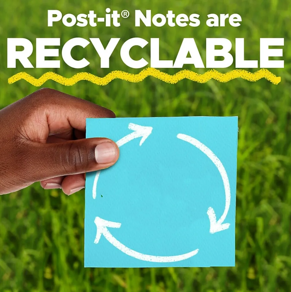 Post-it Pop-up Notes, 3" x 3", Canary Collection, 100 Sheet/Pad, 24 Pads/Pack (R33024VAD)