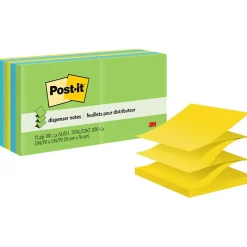 Post-it Pop-up Notes, 3" x 3", Floral Fantasy Collection, 100 Sheet/Pad, 12 Pads/Pack (R330-12AU)