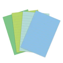 Post-it Recycled Super Sticky Notes, 4" x 6", Oasis Collection, 45 Sheet/Pad, 4 Pads/Pack (4621R-4SST)