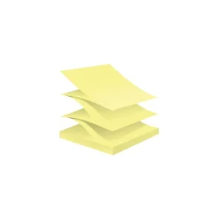 Post-it Recycled Super Sticky Pop-up Notes, 3" x 3", Canary Collection, 70 Sheet/Pad, 6 Pads/Pack (R330R-6SSCY)