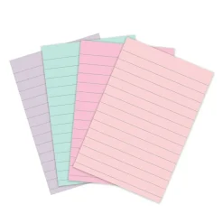 Post-it Recycled Super Sticky Notes, 4" x 6", Wanderlust Pastels Collection, 45 Sheet/Pad, 4 Pads/Pack (4621R-4SSNRP)