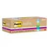 Post-it Recycled Super Sticky Notes, 3" x 3", Oasis Collection, 70 Sheet/Pad, 12 Pads/Pack (654R-12SST)