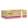 Post-it Recycled Super Sticky Notes, 3" x 3", Canary Collection, 70 Sheet/Pad, 12 Pads/Pack (654R-12SSCY)