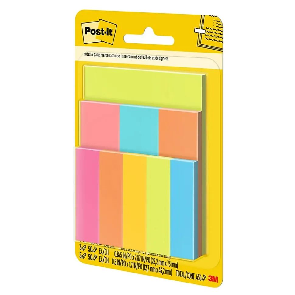 Post-it Sticky Notes Combo Pack with Pagemarkers, Assorted Collection (670-COMBO)
