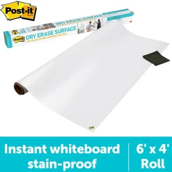 Post-it® Super Sticky Dry Erase Surface, 4' x 6' (DEF6x4)