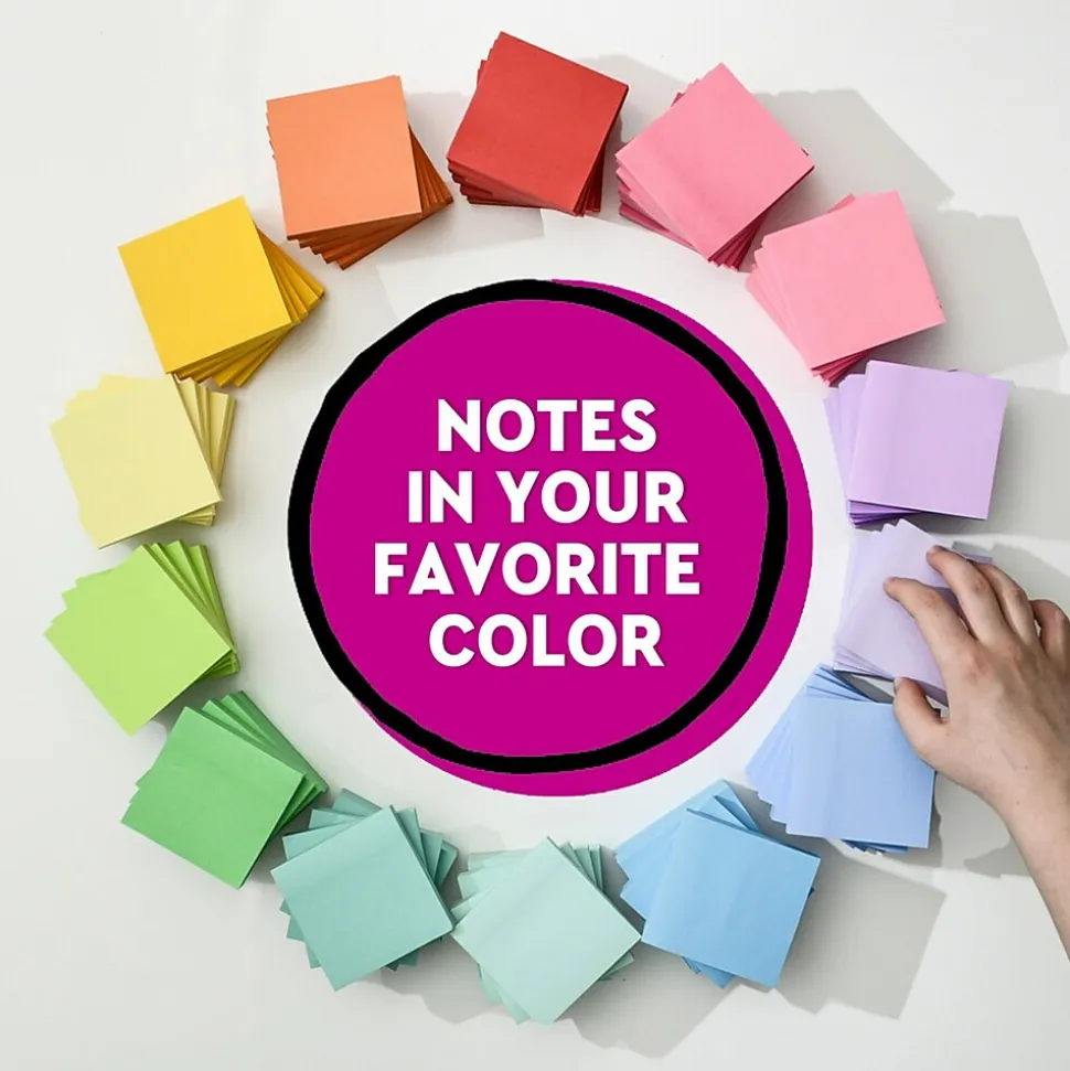 Post-it Super Sticky Notes, 3" x 3", Mulberry, 90 Sheet/Pad, 5 Pads/Pack (654-5SSCG)