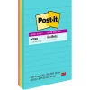Post-it Super Sticky Notes, 4" x 6", Supernova Neons Collection, Lined, 90 Sheet/Pad, 3 Pads/Pack (660-3SSMIA)