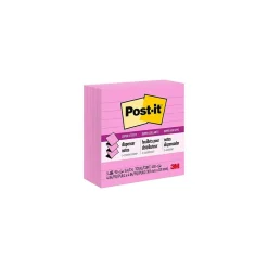 Post-it Super Sticky Notes, 4" x 4", Assorted Collection, Lined, 90 Sheet/Pad, 5 Pads/Pack (R440NPSS)