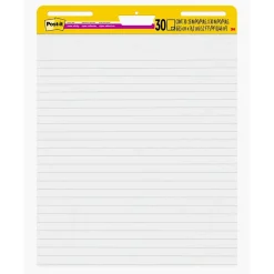 Post-it Super Sticky Notes, 25" x 30", Assorted Collection, Lined, 30 Sheet/Pad (561WLSS)