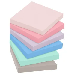 Post-it Super Sticky Notes, 3" x 3", Wanderlust Pastels Collection, 70 Sheet/Pad, 6 Pads/Pack (6546SSNRP)