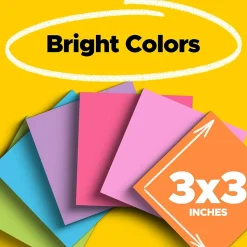Post-it Super Sticky Notes, 3" x 3", Assorted Collection, 45 Sheet/Pad, 15 Pads/Pack (654-15SSCP)