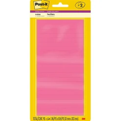 Post-it Super Sticky Notes, 3" x 8", Energy Boost Collection, 45 Sheets/Pad, 2 Pads/Pack (3845-2SS)