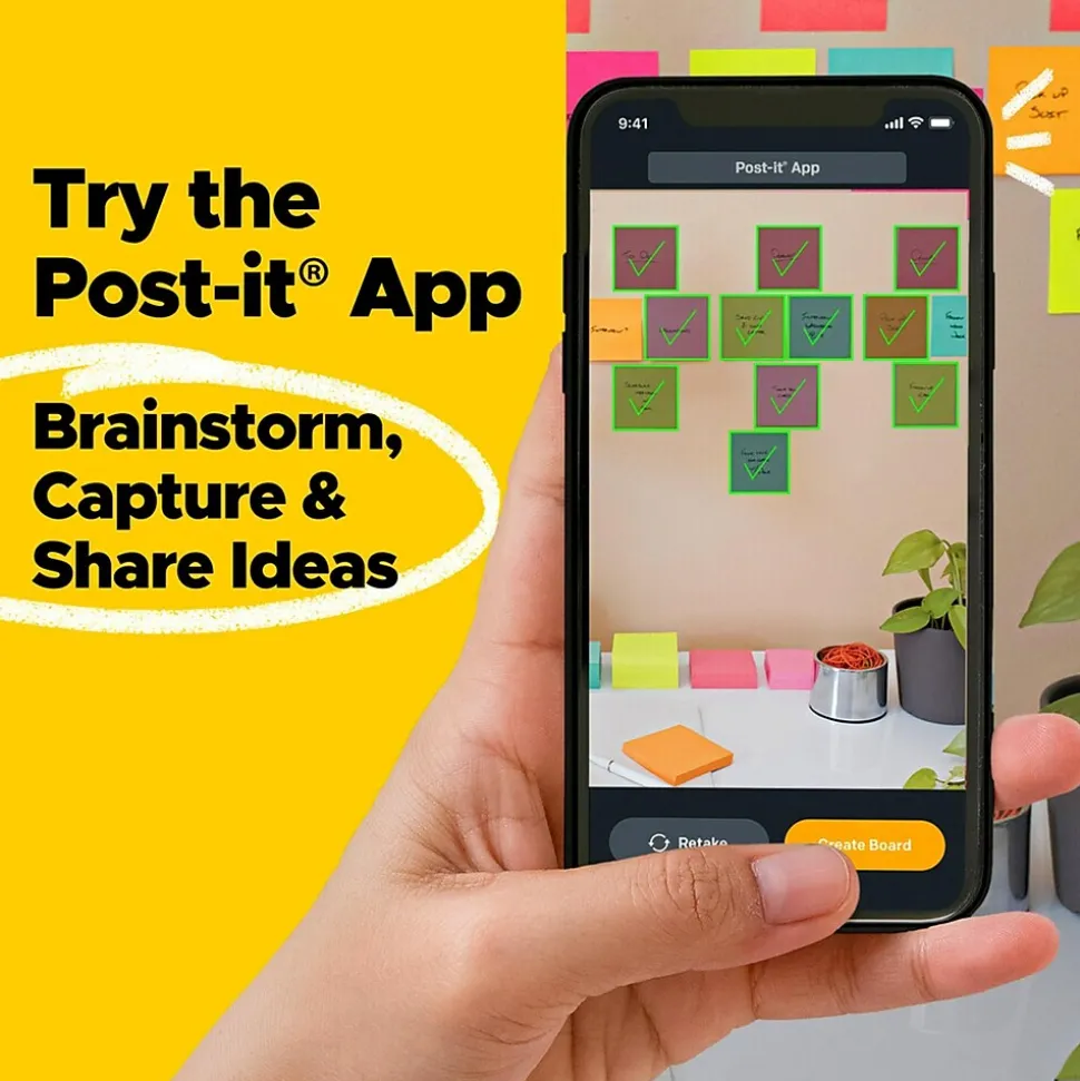 Post-it Super Sticky Notes, 3" x 3", Summer Joy Collection, 45 Sheet/Pad, 3 Pads/Pack (3321-SSJOY)