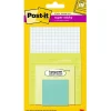 Post-it Super Sticky Notes with Transparent Notes, Assorted Collection, 45 Sheet/Pad, 4 Pads/Pack (4622-SSGRID-TR)