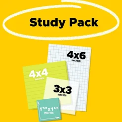 Post-it Super Sticky Notes with Transparent Notes, Assorted Collection, 45 Sheet/Pad, 4 Pads/Pack (4622-SSGRID-TR)