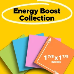 Post-it Super Sticky Notes, 2" x 2", Energy Boost Collection, 90 Sheet/Pad, 8 Pads/Pack (6228SSAU)