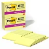 Post-it Super Sticky Notes, 3" x 5", Canary Collection, 90 Sheet/Pad, 12 Pads/Pack (65512SSCY)
