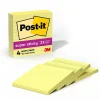 Post-it Super Sticky Notes, 4" x 4", Canary Collection, Lined, 90 Sheet/Pad, 4 Pads/Pack (675-4SSCY)