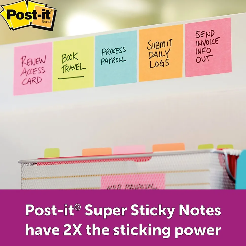 Post-it Super Sticky Pop-Up Notes Dispenser for 3" x 3" Notes, Black, 12 Pads (DS330-SSVA)