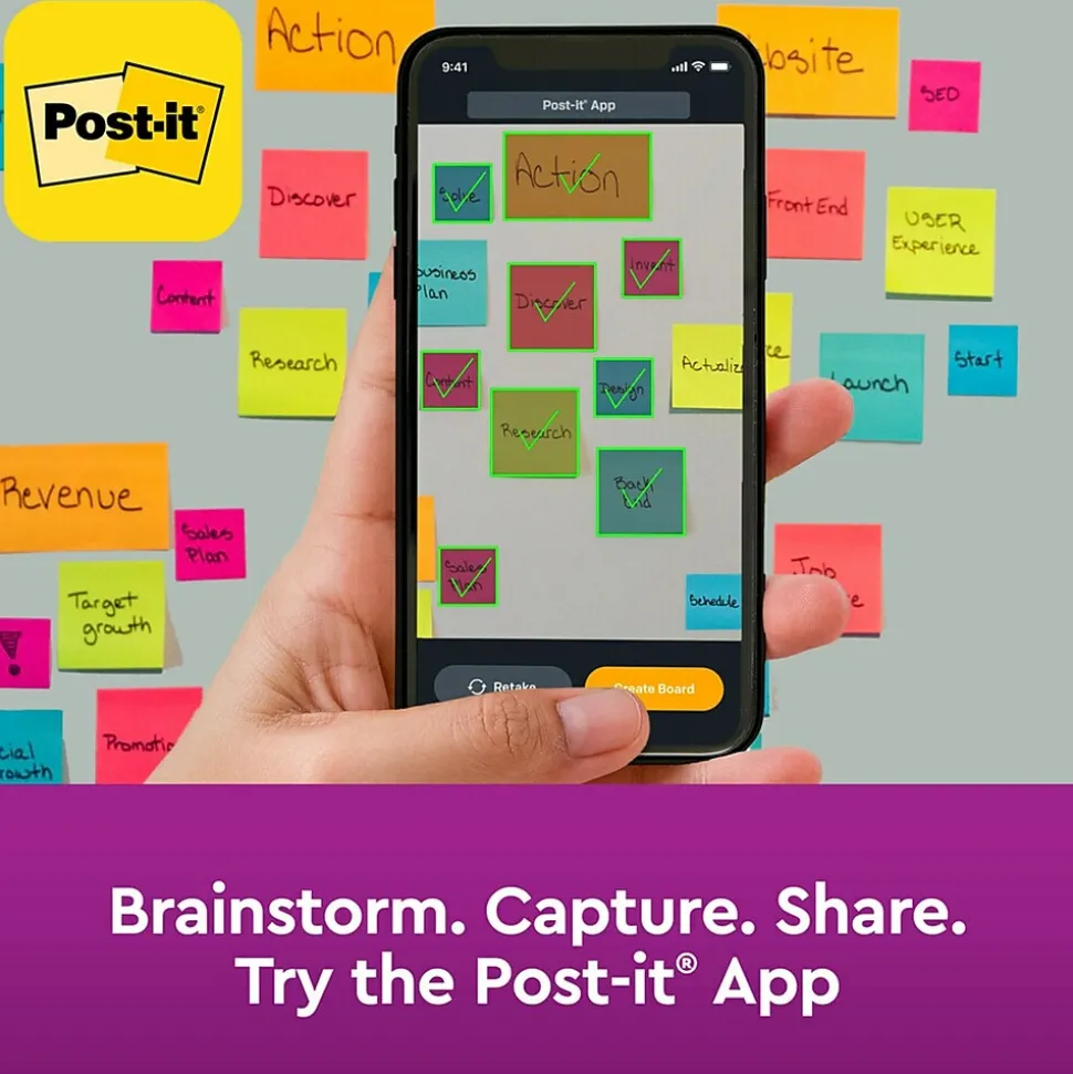 Post-it Super Sticky Pop-Up Notes Dispenser for 3" x 3" Notes, Black, 12 Pads (DS330-SSVA)