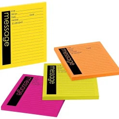 Post-it Super Sticky Telephone Message Pad, 4" x 5", Multicolor, 50 Sheets/Pad, 4 Pads/Pack (7679-4)