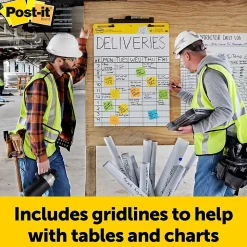 Post-it Super Sticky Wall Easel Pad, 25" x 30", Grid Lined, 30 Sheets/Pad, 4 Pads/Pack (560VAD4PK)