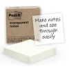 Post-it Transparent Notes, 2.8" x 2.8", Assorted Collection, 30 Sheet/Pad, 10 Pads/Pack (600-TRSPT-10P)