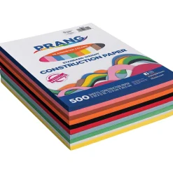 Prang 9" x 12" Construction Paper, Assorted Colors, 500 Sheets/Pack (P6555-0001)